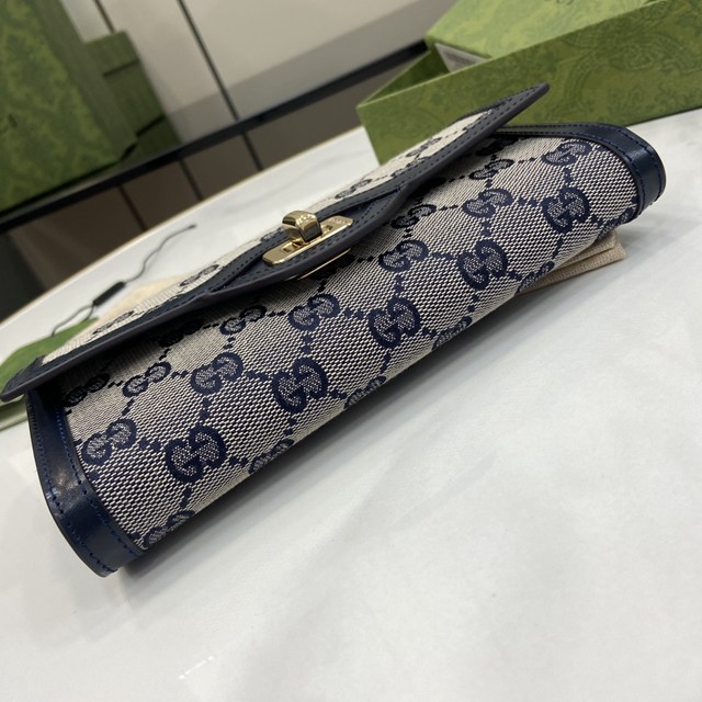 gucci專櫃2024新款帆布錢包錢夾 古馳Luce系列長夾錢包 jcp2355